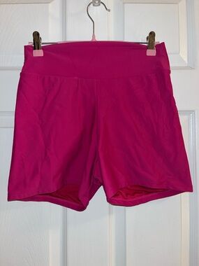 Hapari Hot Pink High-Waist Bike Shorts
